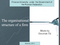The organisational structure of a firm