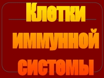 Клетки
иммунной
системы