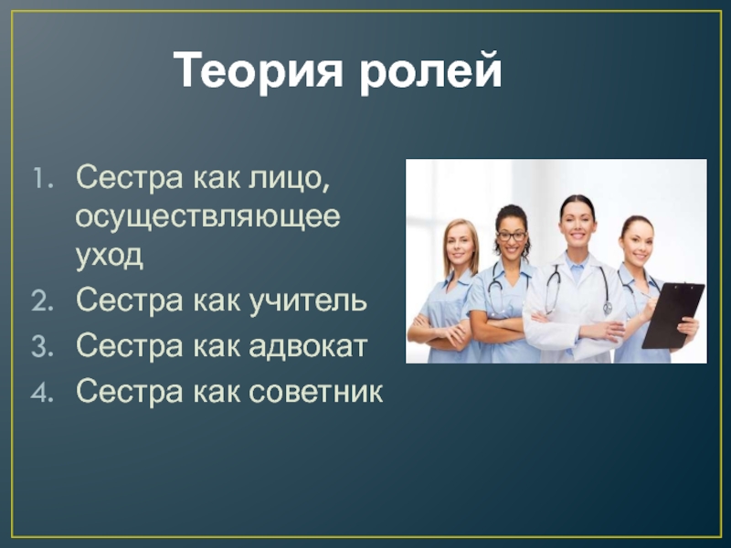 Роль среднего. Теория ролей. Роль среднего медицинского персонала. Теория ролей картинки. Теория ролей картинки для презентации.