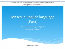 Tenses in English language ( P ast )