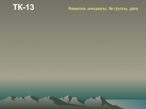 ТК-13 Фамилия, инициалы, № группы, дата