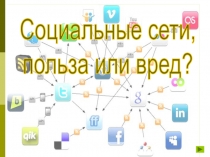 Социальные сети,
польза или вред?
