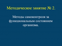 Методическое занятие № 2