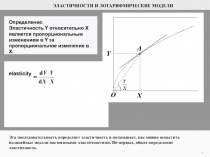 ЭЛАСТИЧНОСТИ И ЛОГАРИФМИЧЕСКИЕ МОДЕЛИ
1
Эта последовательность определяет