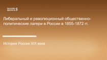 Либеральный и революционный общественно-политические лагери в России в