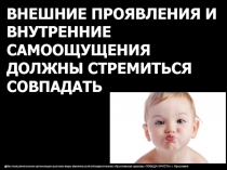 ВНЕШНИЕ ПРОЯВЛЕНИЯ И ВНУТРЕННИЕ САМООЩУЩЕНИЯ ДОЛЖНЫ СТРЕМИТЬСЯ
