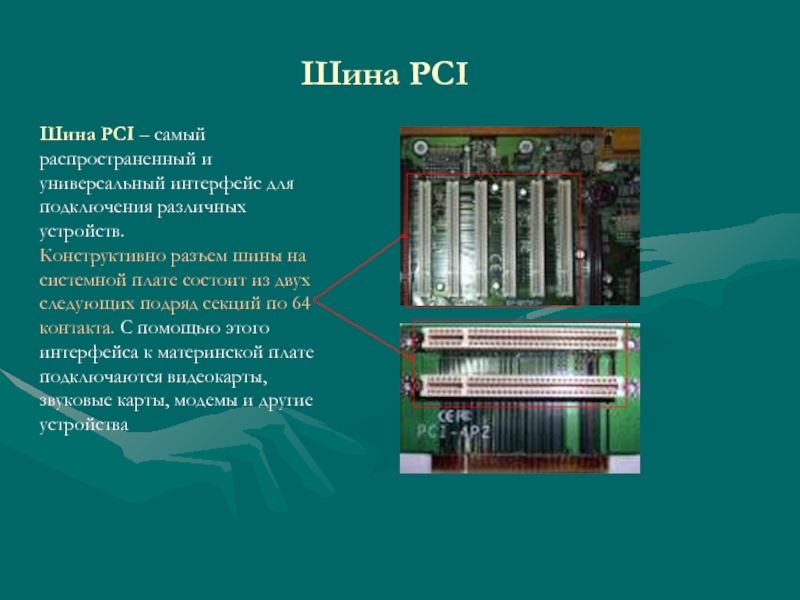 Понятие шины классификация шин компьютера презентация