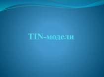TIN- модели