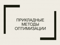 ПРИКЛАДНЫЕ МЕТОДЫ ОПТИМИЗАЦИИ