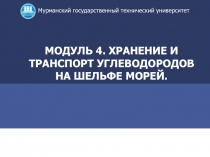 МОДУЛЬ 4. ХРАНЕНИЕ И ТРАНСПОРТ УГЛЕВОДОРОДОВ НА ШЕЛЬФЕ МОРЕЙ
