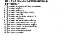 ОГЭ 15.3 Темы экзаменационных сочинений