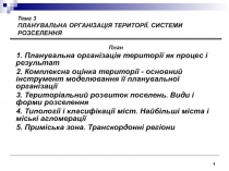 1
План
1. Планувальна організація території як процес і результат
2. Комплексна