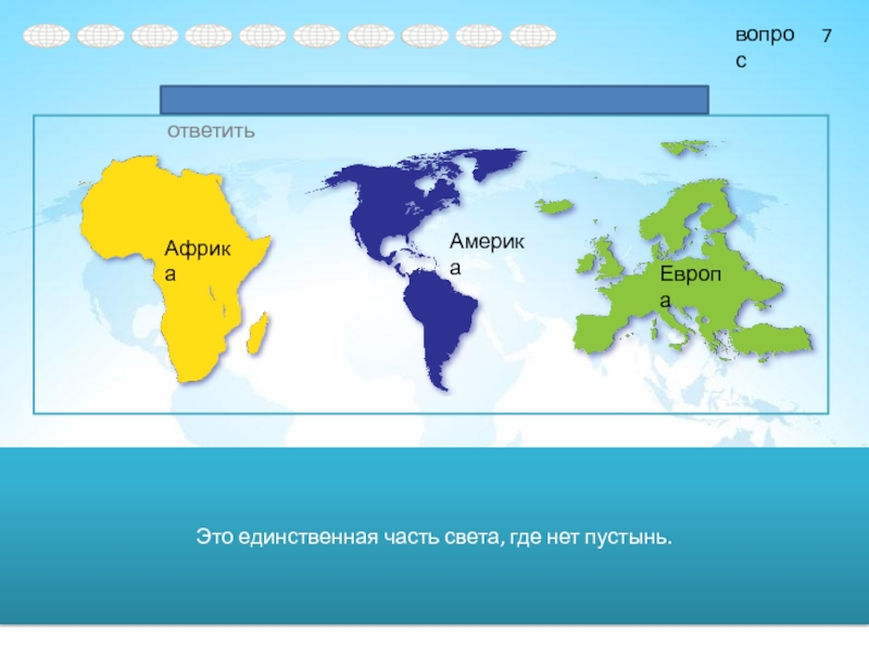 Карта с частями света