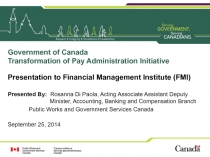 Government of Canada Transformation of Pay Administration Initiative