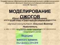 МОДЕЛИРОВАНИЕ ОЖОГОВ
(КРИТИЧЕСКИЙ ОБЗОР ЛИТЕРАТУРЫ И СОБСТВЕННЫЕ