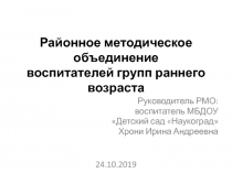 Районное методическое объединение воспитателей групп раннего возраста