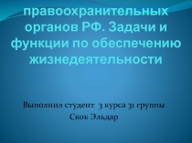 Система правоохранительных органов РФ. Задачи и функции по обеспечению