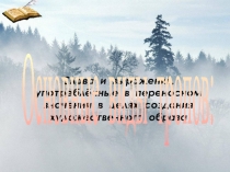 Слова и выражения, употреблённые в переносном значении в целях создания