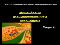 Межвидовые взаимоотношения в экосистеме
