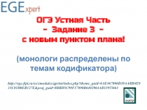 ОГЭ Устная Часть - Задание 3 - с новым пунктом плана! ( монологи распределены