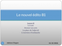 Le nouvel édito B1