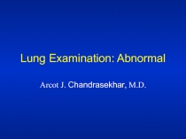 Lung Examination: Abnormal