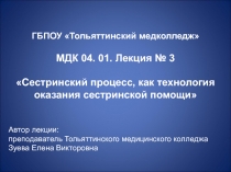 Автор лекции:
преподаватель Тольяттинского медицинского колледжа
Зуева Елена