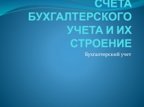 Счета бухгалтерского учета и их строение
