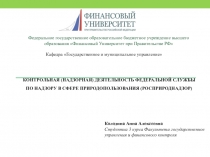 Контрольная (надзорная) деятельность Федеральной службы по надзору в сфере