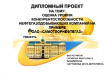 ДИПЛОМНЫЙ ПРОЕКТ
НА ТЕМУ:
ОЦЕНКА УРОВНЯ