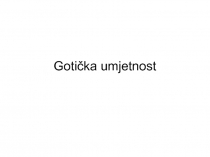Gotička umjetnost