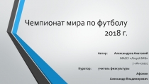 Чемпионат мира по футболу 2018 г