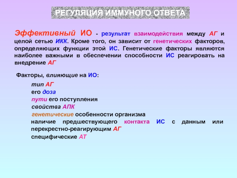 Схема иммуного ответа