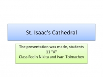 St. Isaac's Cathedral