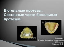 Бюгельные протезы. Составные части бюгельных протезов