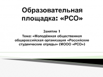 Образовательная площадка: РСО