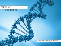 ГЕННАЯ ИНЖЕНЕРИЯ
Выполнил: Давыдов Максим КС-5