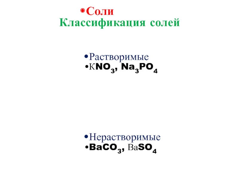 Соли классификация и свойства