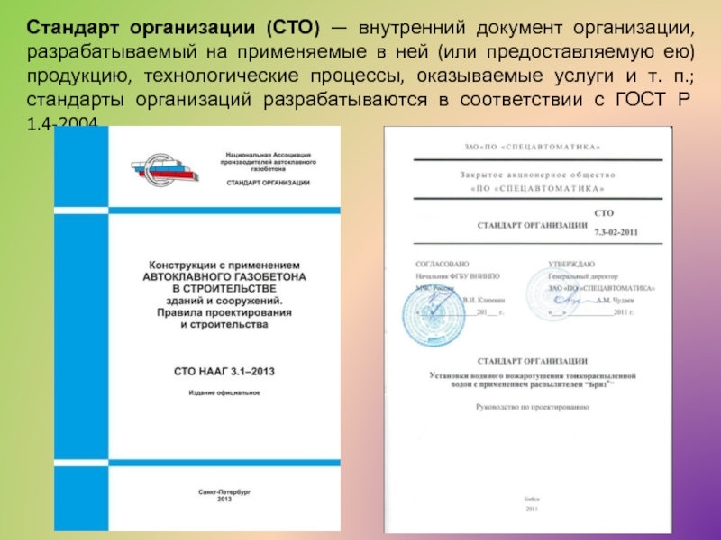 Стандарт организации образец