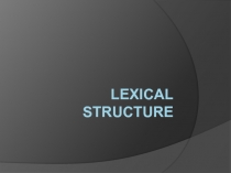 lexical structure