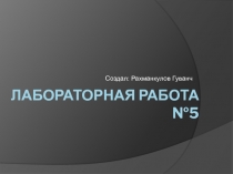 Лабораторная работа №5