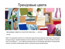 Трендовые цвета