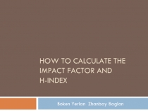 How to calculate the impact factor and h-index