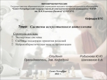 Кафедра БТС
Тема: Системы искусственного интеллекта
Структура