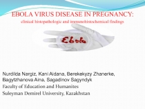 EBOLA VIRUS DISEASE IN PREGNANCY: clinical histopathologic and
