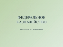 ФЕДЕРАЛЬНОЕ КАЗНАЧЕЙСТВО
