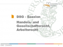 DSG - Session
Handels- und Gesellschaftsrecht, Arbeitsrecht