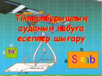 Тіктөртбұрыштың ауданын табуға есептер шығару