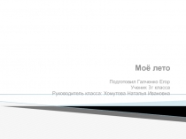 Моё лето