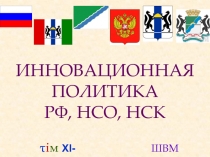 ИННОВАЦИОННАЯ ПОЛИТИКА РФ, НСО, НСК